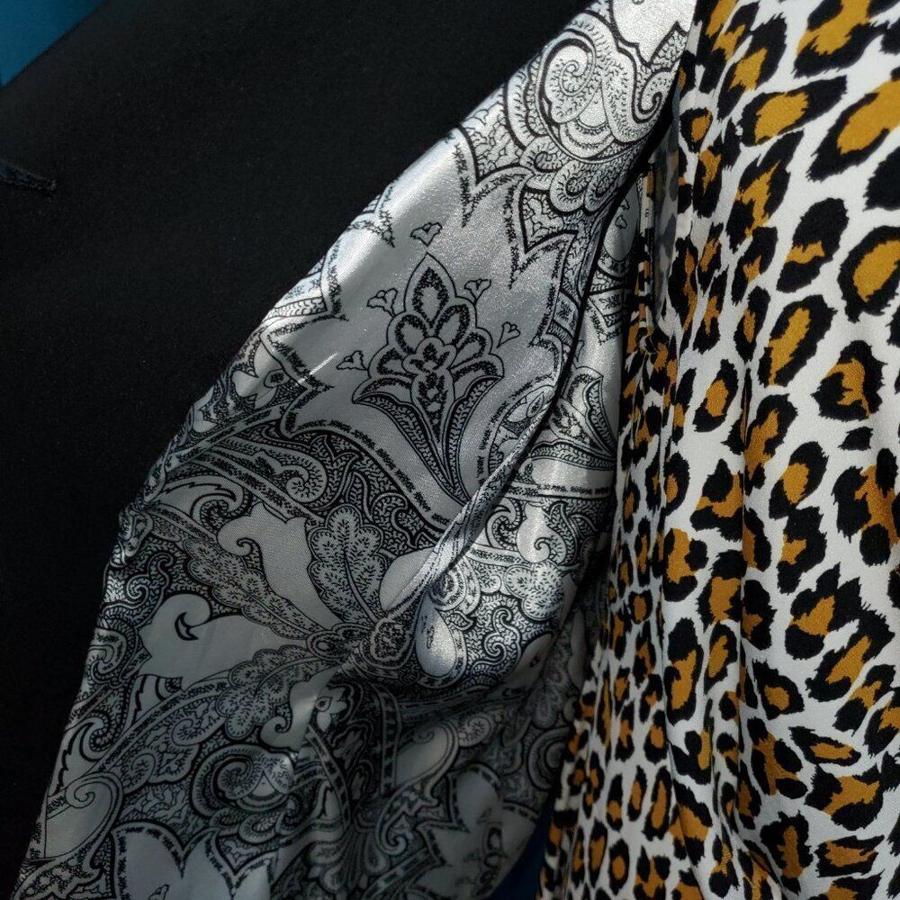 Dillard’s John Meyer Classic Black Blazer w/ paisley silky lining size 14 - Picture 6 of 8